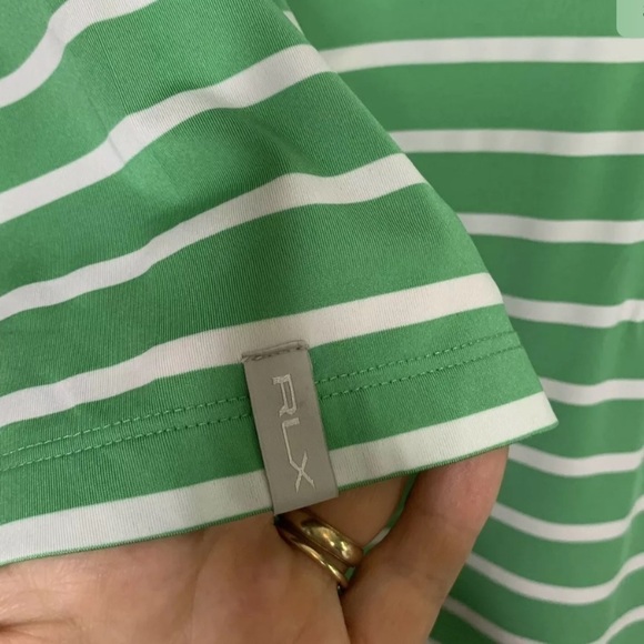 Ralph Lauren X Mens Shirt Size XL Green Stripe - Picture 4 of 5